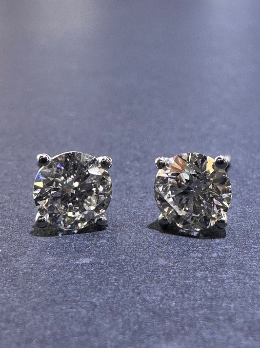 Isabelle Diamond Solitaire Earrings